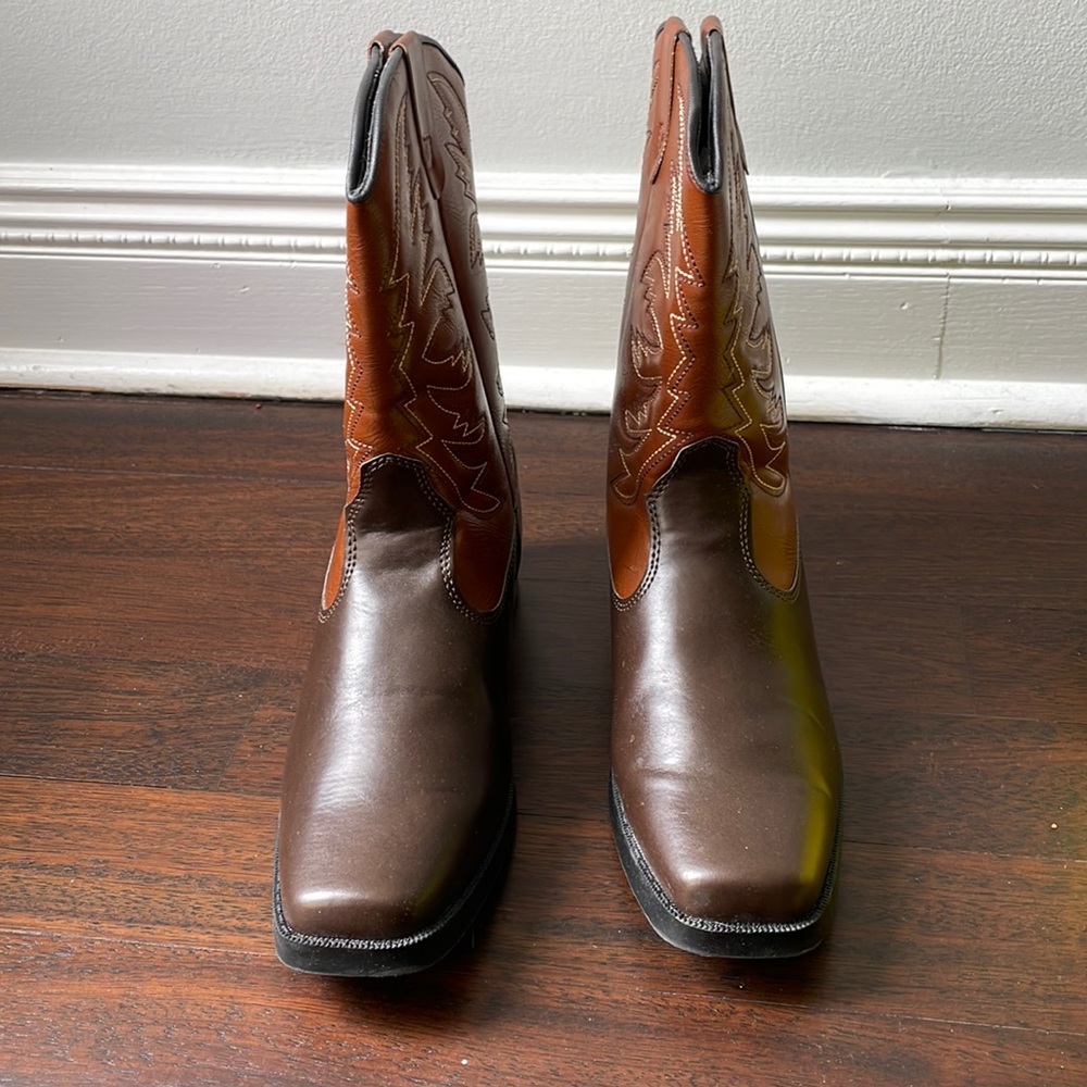 Square toe western boots